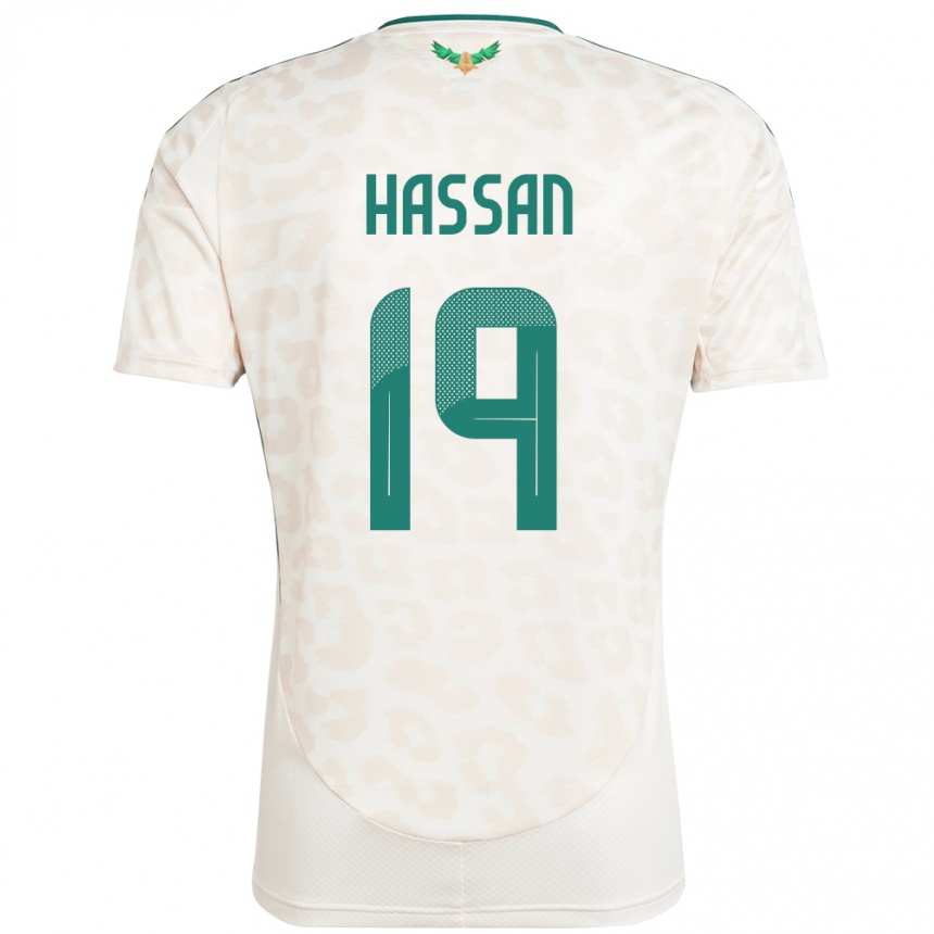 נשים כדורגל ערב הסעודית Abdulhakim Hassan #19 לָבָן הרחק ג'רזי 24-26