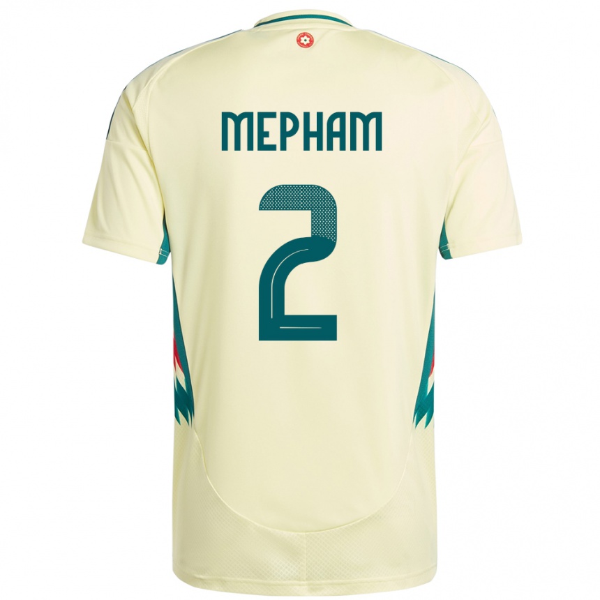 נשים כדורגל ויילס כריס מפאם #2 בז' צהוב הרחק ג'רזי 24-26