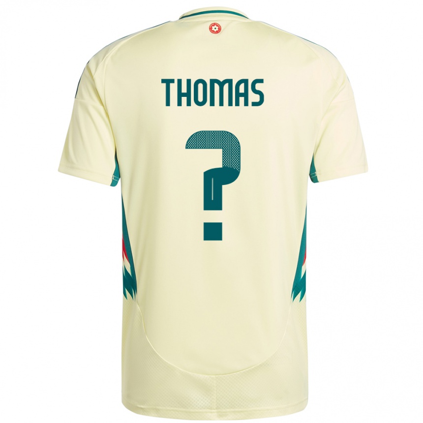 נשים כדורגל ויילס George Thomas #0 בז' צהוב הרחק ג'רזי 24-26