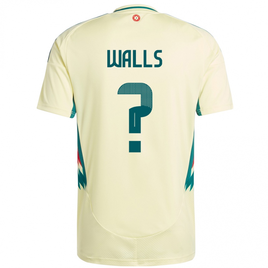 נשים כדורגל ויילס Archie Walls #0 בז' צהוב הרחק ג'רזי 24-26