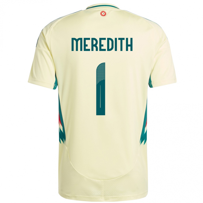 נשים כדורגל ויילס Eliot Meredith #1 בז' צהוב הרחק ג'רזי 24-26