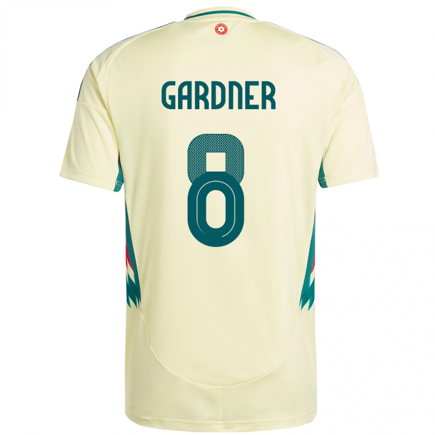 נשים כדורגל ויילס Luis Gardner #8 בז' צהוב הרחק ג'רזי 24-26