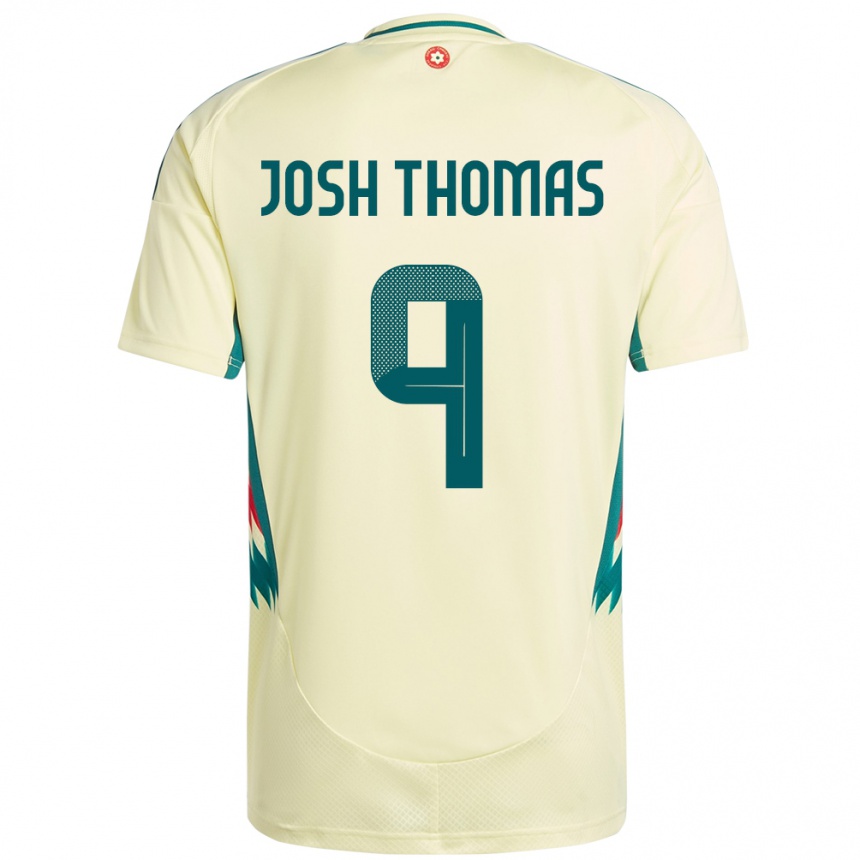 נשים כדורגל ויילס Josh Thomas #9 בז' צהוב הרחק ג'רזי 24-26