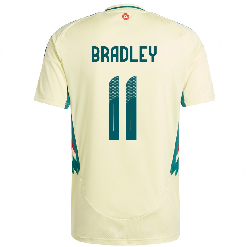 נשים כדורגל ויילס Sion Bradley #11 בז' צהוב הרחק ג'רזי 24-26