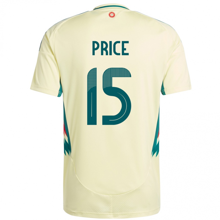 נשים כדורגל ויילס Tom Price #15 בז' צהוב הרחק ג'רזי 24-26