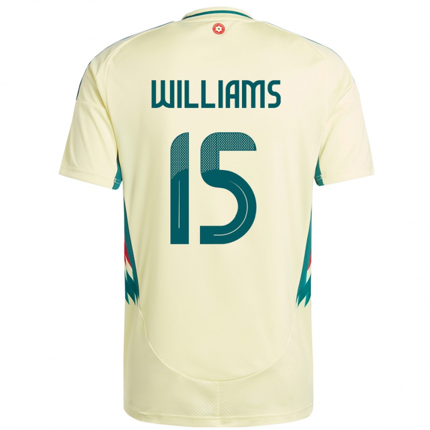 נשים כדורגל ויילס Joe Williams #15 בז' צהוב הרחק ג'רזי 24-26