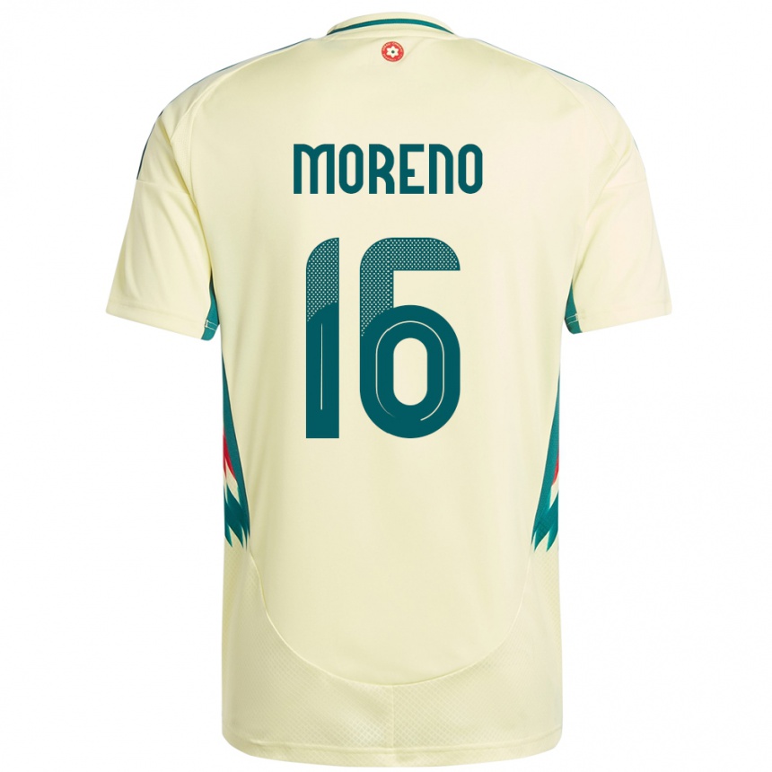 נשים כדורגל ויילס Paul Moreno #16 בז' צהוב הרחק ג'רזי 24-26