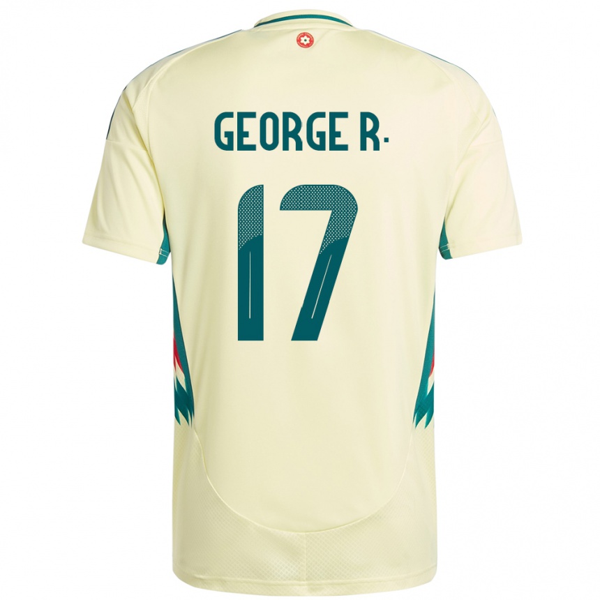 נשים כדורגל ויילס George Robinson #17 בז' צהוב הרחק ג'רזי 24-26
