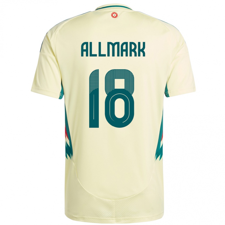 נשים כדורגל ויילס Hayden Allmark #18 בז' צהוב הרחק ג'רזי 24-26