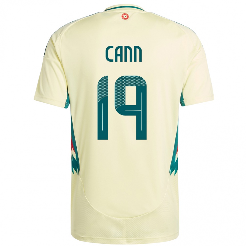 נשים כדורגל ויילס Ethan Cann #19 בז' צהוב הרחק ג'רזי 24-26