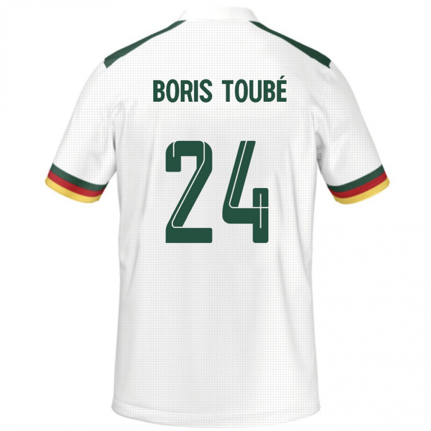 נשים כדורגל קמרון Godefroy Christopher Boris Toubé #24 לָבָן הרחק ג'רזי 24-26