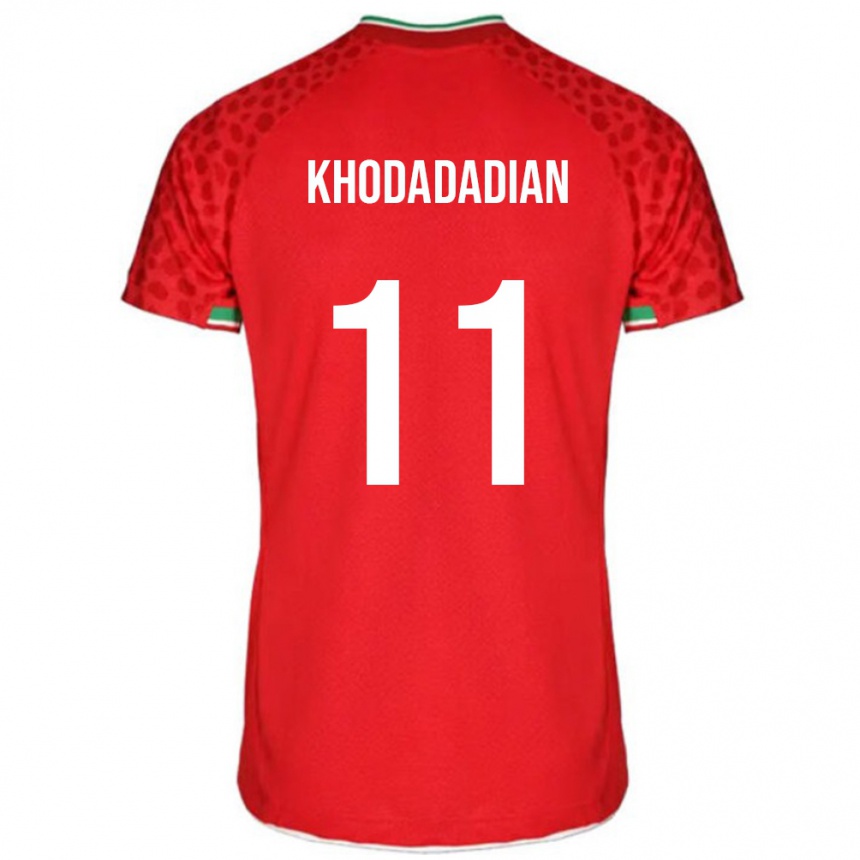 נשים כדורגל איראן Erfan Khodadadian #11 אָדוֹם הרחק ג'רזי 24-26