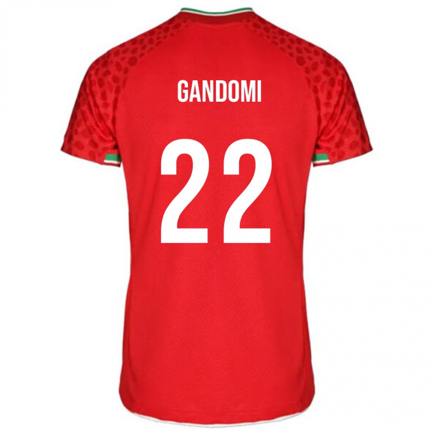 נשים כדורגל איראן Mohammad Gandomi #22 אָדוֹם הרחק ג'רזי 24-26