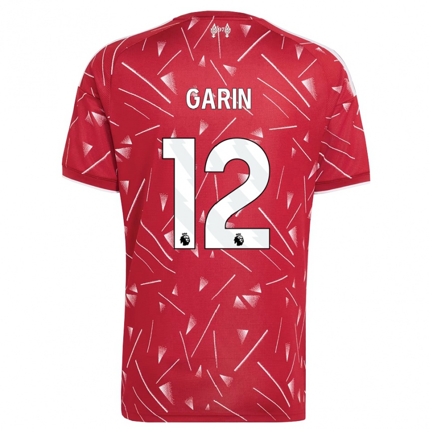 נשים כדורגל Isaiah Garin #12 לבן אדום ג'רזי ביתית 2026/27
