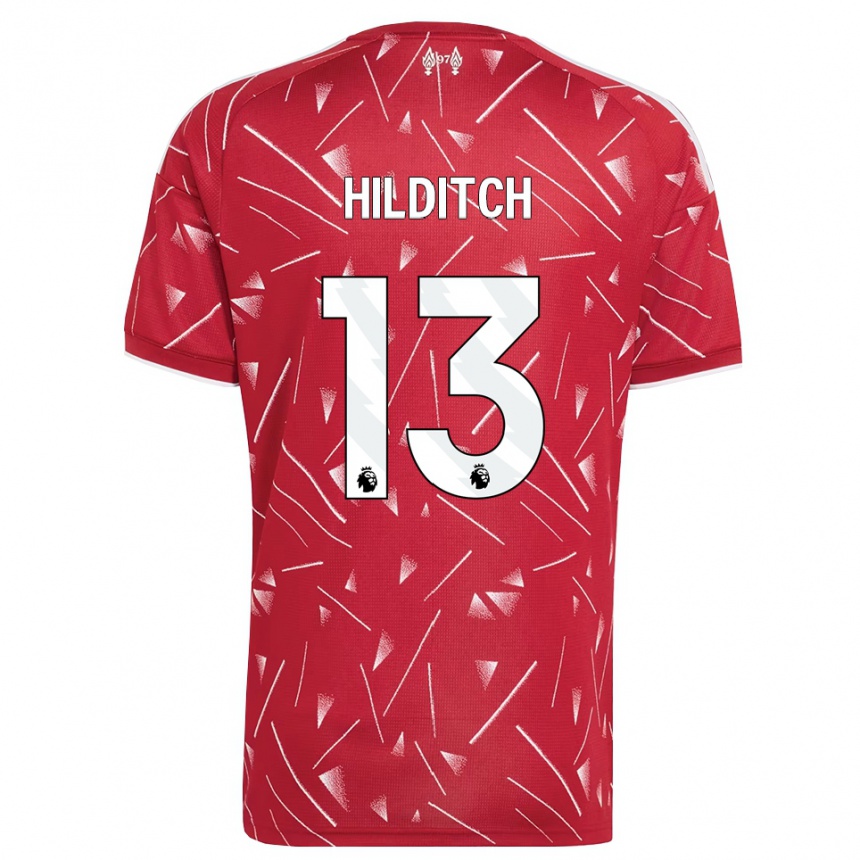 נשים כדורגל James Hilditch #13 לבן אדום ג'רזי ביתית 2026/27