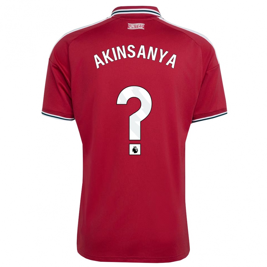 נשים כדורגל Joseph Akinsanya #0 אדום צהוב לבן ג'רזי ביתית 2026/27