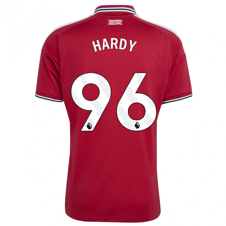 נשים כדורגל Charlie Hardy #96 אדום צהוב לבן ג'רזי ביתית 2026/27