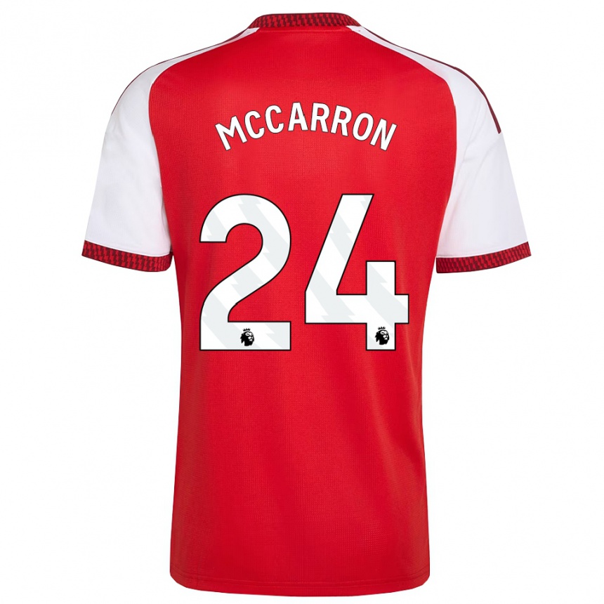 נשים כדורגל Daniel Mccarron #24 אדום לבן שחור ג'רזי ביתית 2026/27