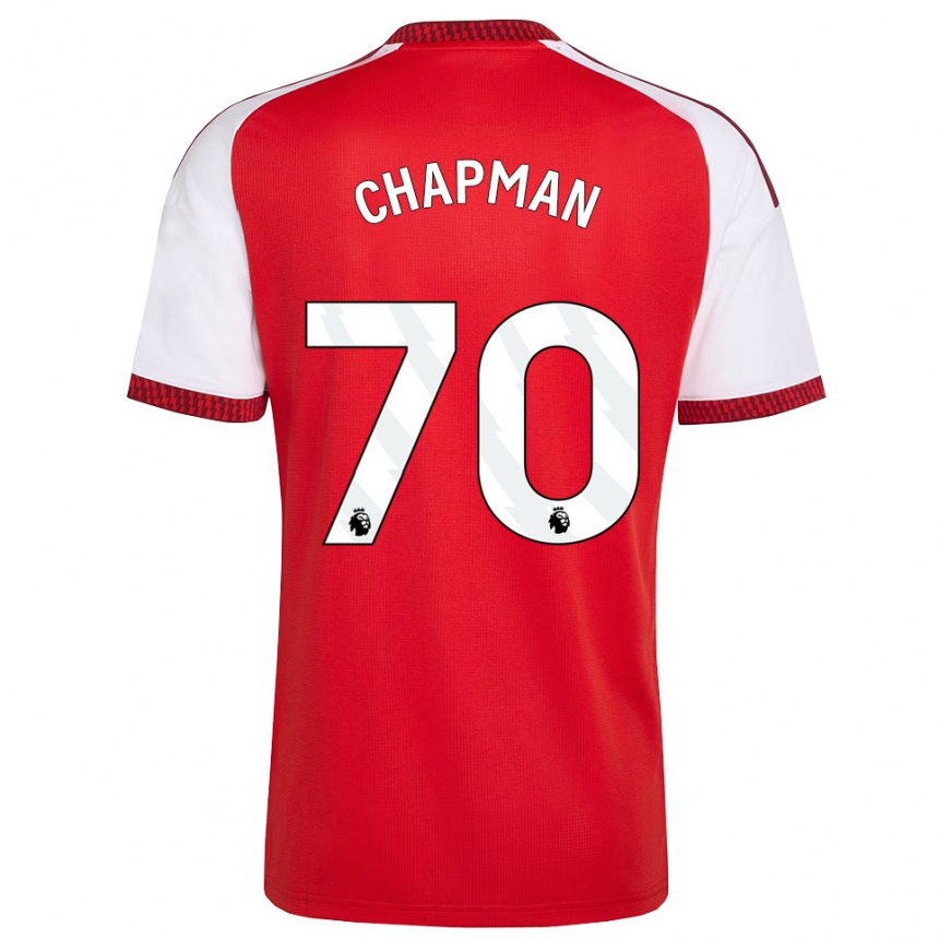 נשים כדורגל Samuel Chapman #70 אדום לבן שחור ג'רזי ביתית 2026/27