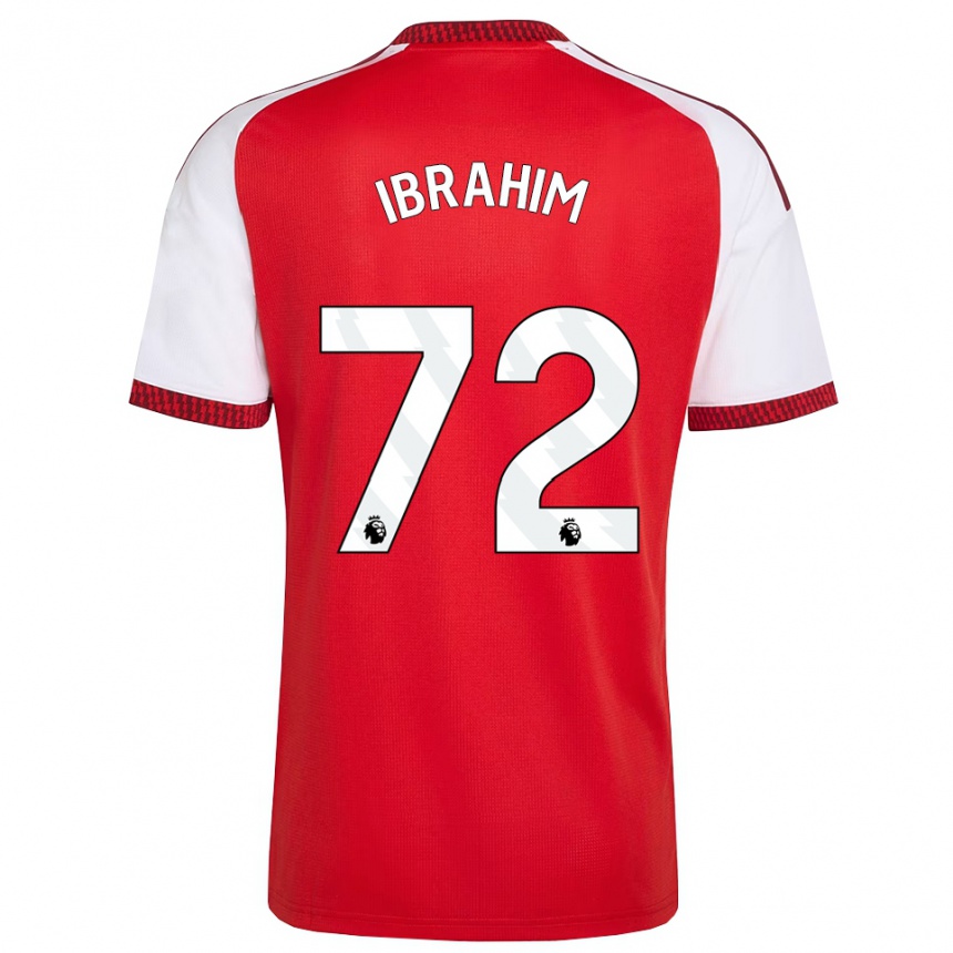 נשים כדורגל Ife Ibrahim #72 אדום לבן שחור ג'רזי ביתית 2026/27