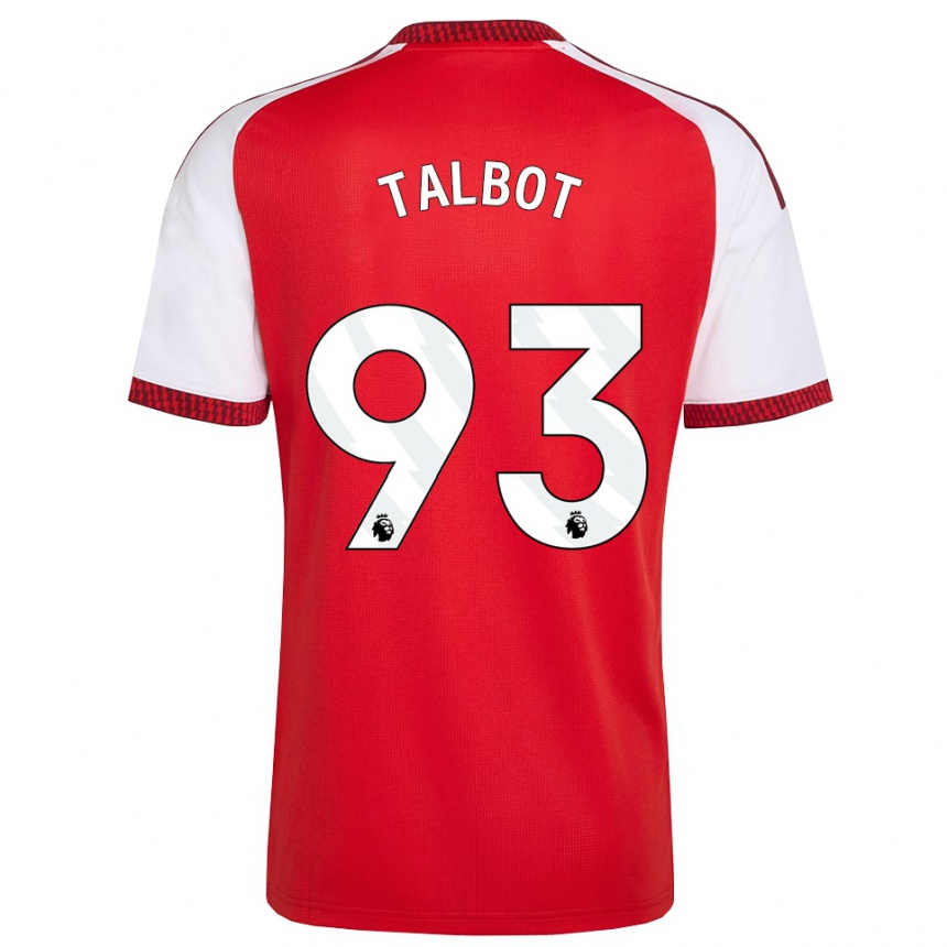נשים כדורגל Jack Talbot #93 אדום לבן שחור ג'רזי ביתית 2026/27