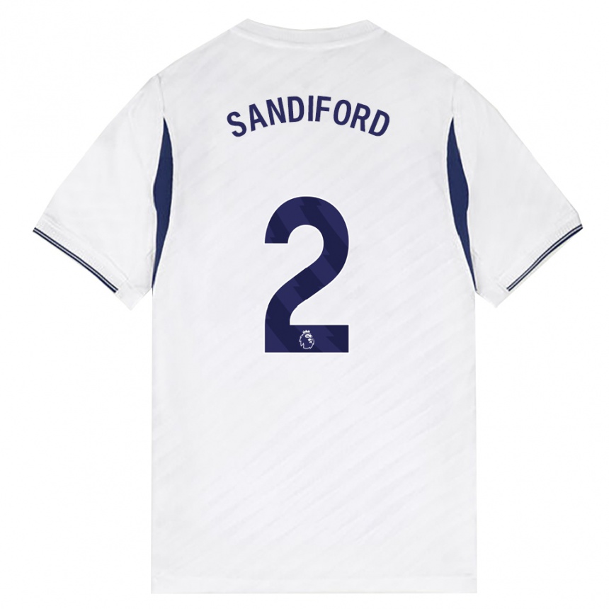 נשים כדורגל Oscar Sandiford #2 לבן אדום סגול ג'רזי ביתית 2026/27