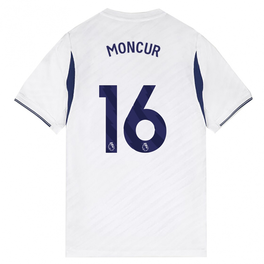 נשים כדורגל Ronny Moncur #16 לבן אדום סגול ג'רזי ביתית 2026/27
