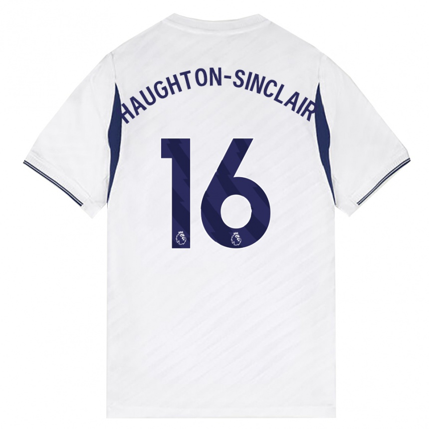 נשים כדורגל Ashiah Haughton-Sinclair #16 לבן אדום סגול ג'רזי ביתית 2026/27