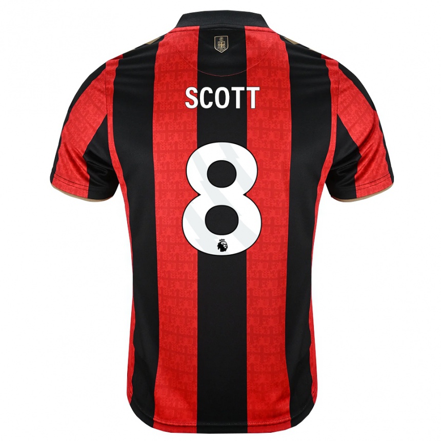 נשים כדורגל Alex Scott #8 זהב אדום שחור ג'רזי ביתית 2026/27