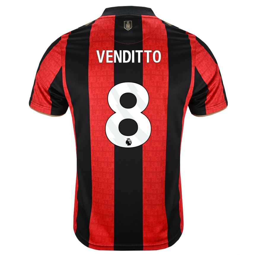 נשים כדורגל Olivia Venditto #8 זהב אדום שחור ג'רזי ביתית 2026/27 נשים כדורגל Olivia Venditto #8 זהב אדום שחור ג'רזי ביתית 2026/27