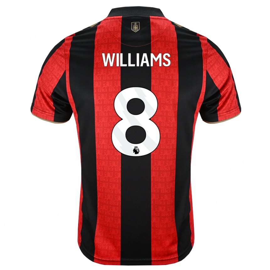 נשים כדורגל Phoebe Williams #8 זהב אדום שחור ג'רזי ביתית 2026/27