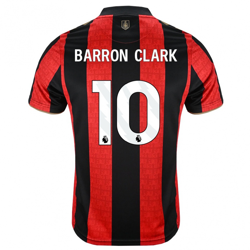 נשים כדורגל Molly Barron-Clark #10 זהב אדום שחור ג'רזי ביתית 2026/27
