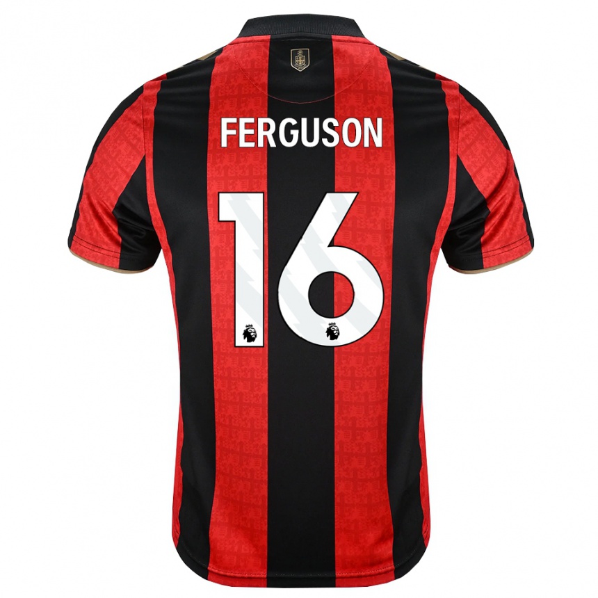 נשים כדורגל Josh Ferguson #16 זהב אדום שחור ג'רזי ביתית 2026/27
