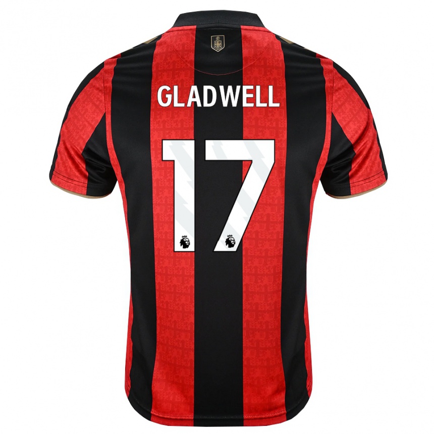 נשים כדורגל Molly Gladwell #17 זהב אדום שחור ג'רזי ביתית 2026/27