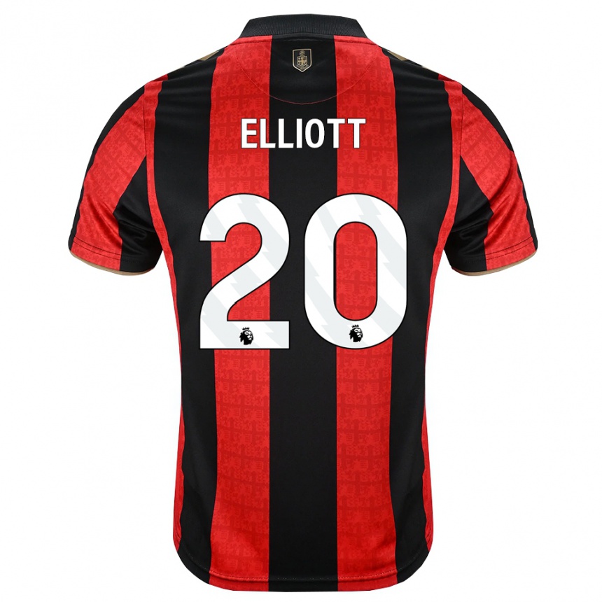 נשים כדורגל Kaitlyn Elliott #20 זהב אדום שחור ג'רזי ביתית 2026/27