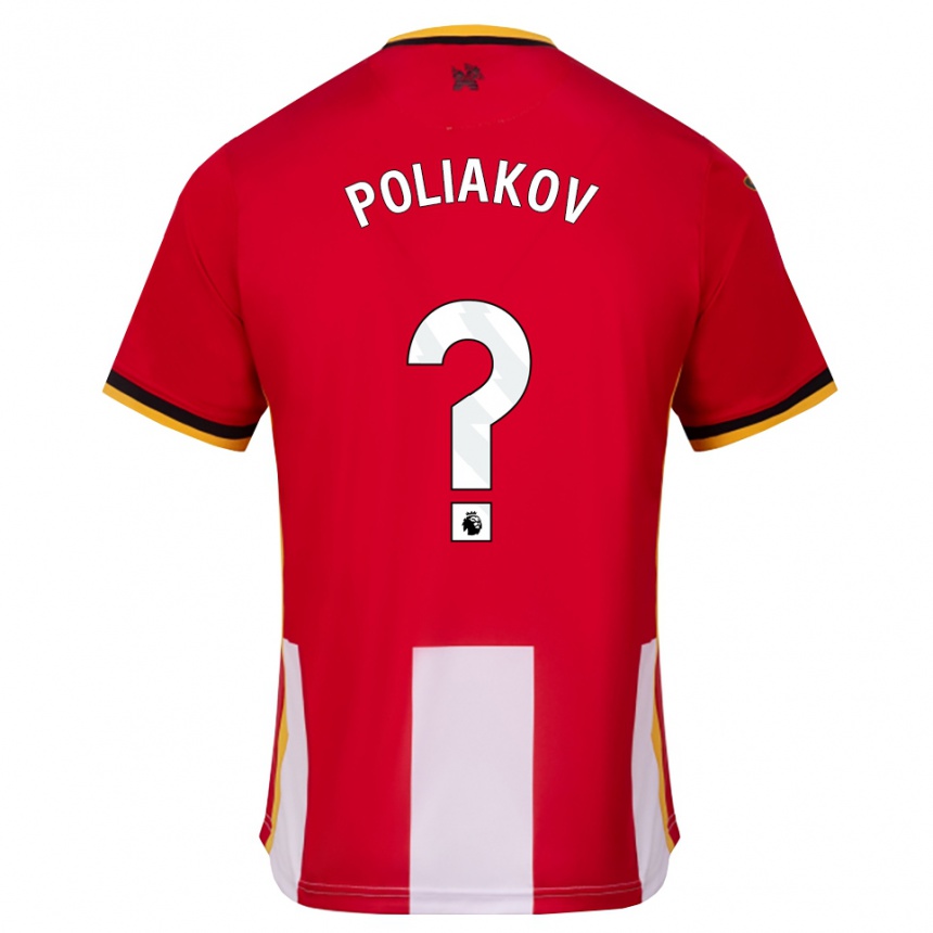 נשים כדורגל Adam Poliakov #0 צהוב שחור אדום ג'רזי ביתית 2026/27