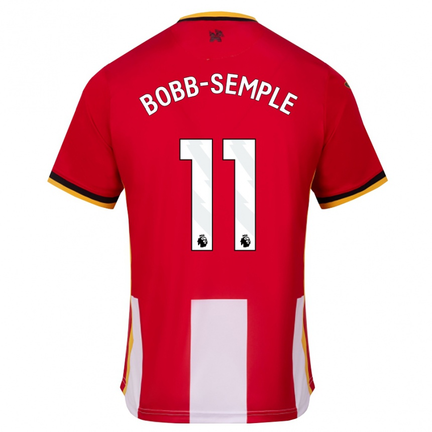 נשים כדורגל Domeiro Bobb-Semple #11 צהוב שחור אדום ג'רזי ביתית 2026/27