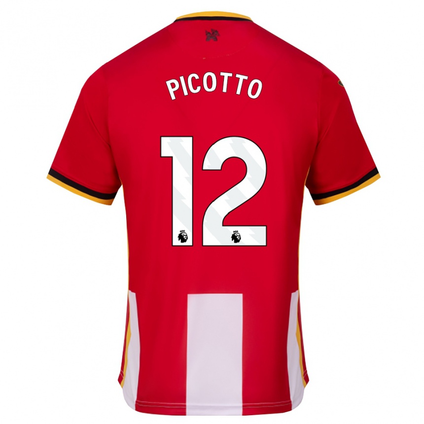 נשים כדורגל Luca Picotto #12 צהוב שחור אדום ג'רזי ביתית 2026/27
