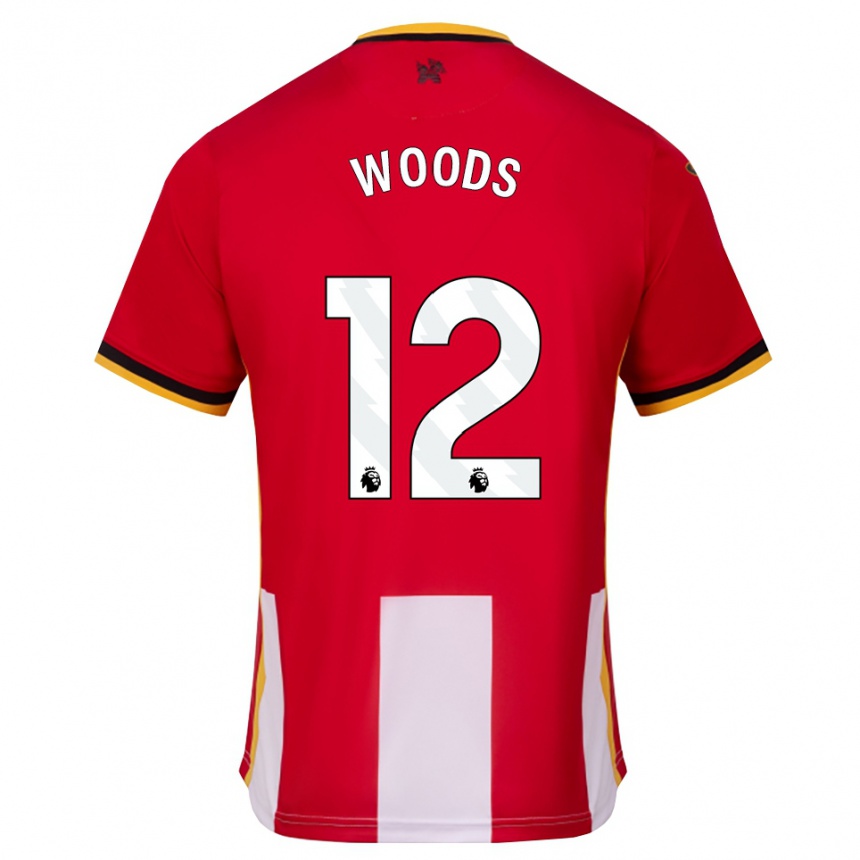 נשים כדורגל Nikki Woods #12 צהוב שחור אדום ג'רזי ביתית 2026/27