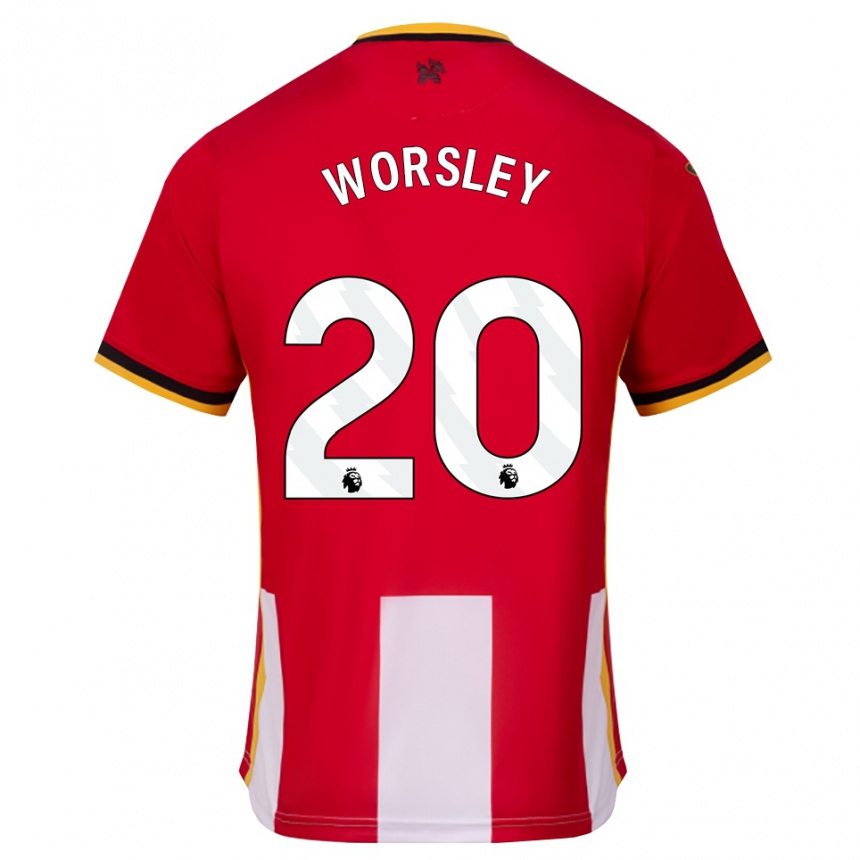 נשים כדורגל Freya Worsley #20 צהוב שחור אדום ג'רזי ביתית 2026/27