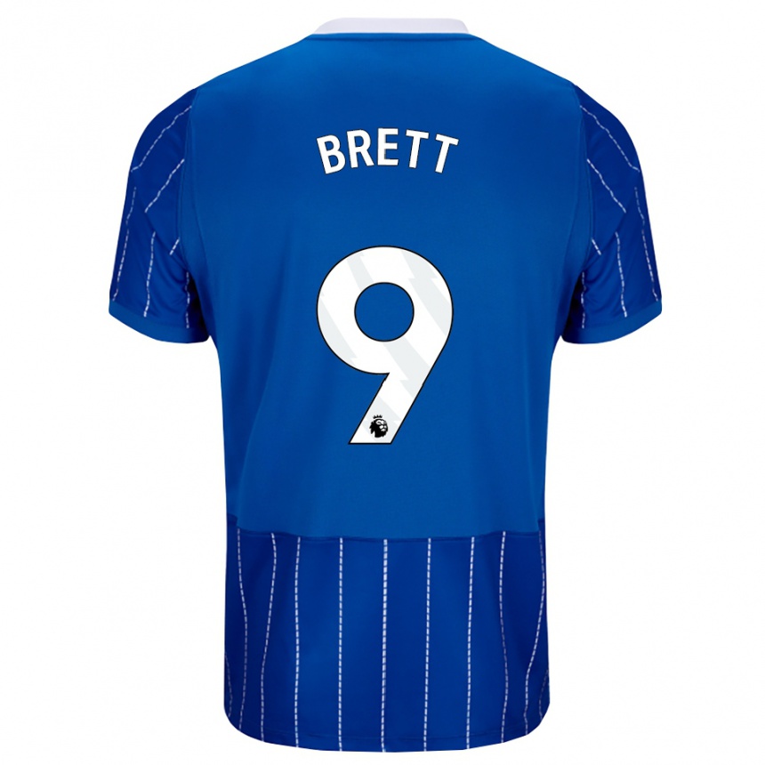 נשים כדורגל Adam Brett #9 כחול מדיום לבן ג'רזי ביתית 2026/27