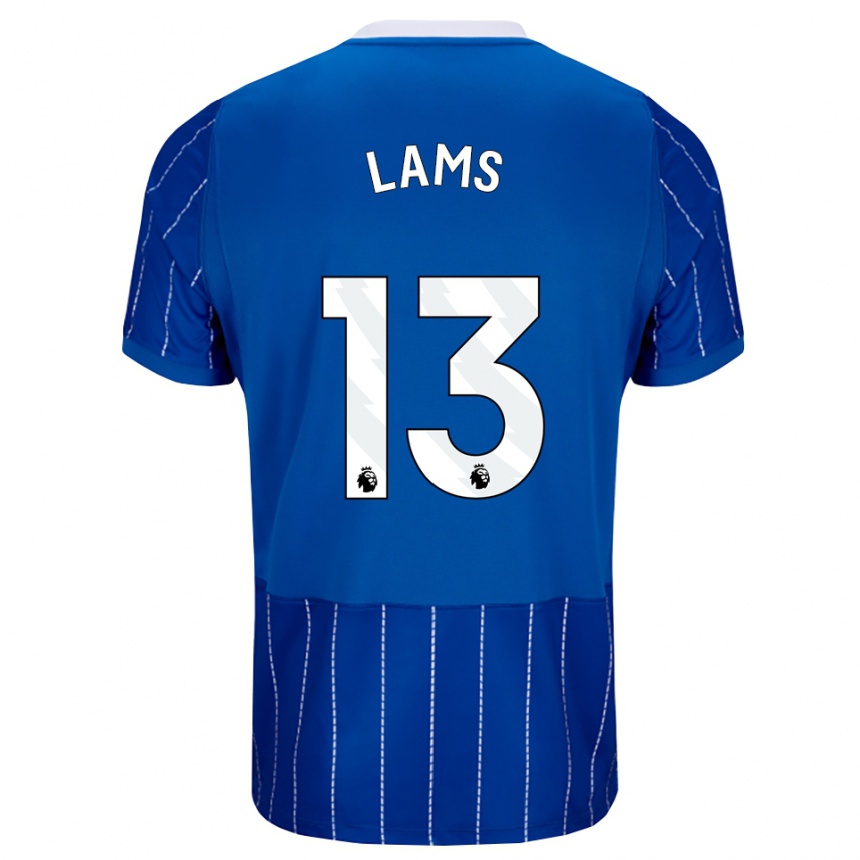 נשים כדורגל George Lams #13 כחול מדיום לבן ג'רזי ביתית 2026/27