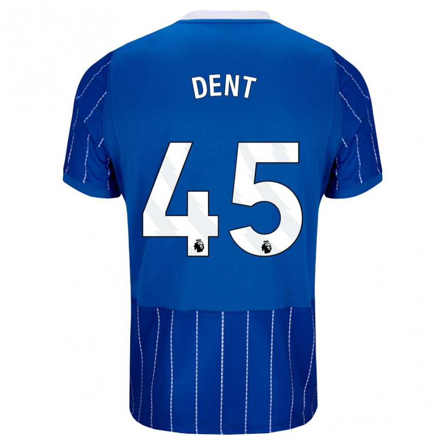 נשים כדורגל Lily Dent #45 כחול מדיום לבן ג'רזי ביתית 2026/27