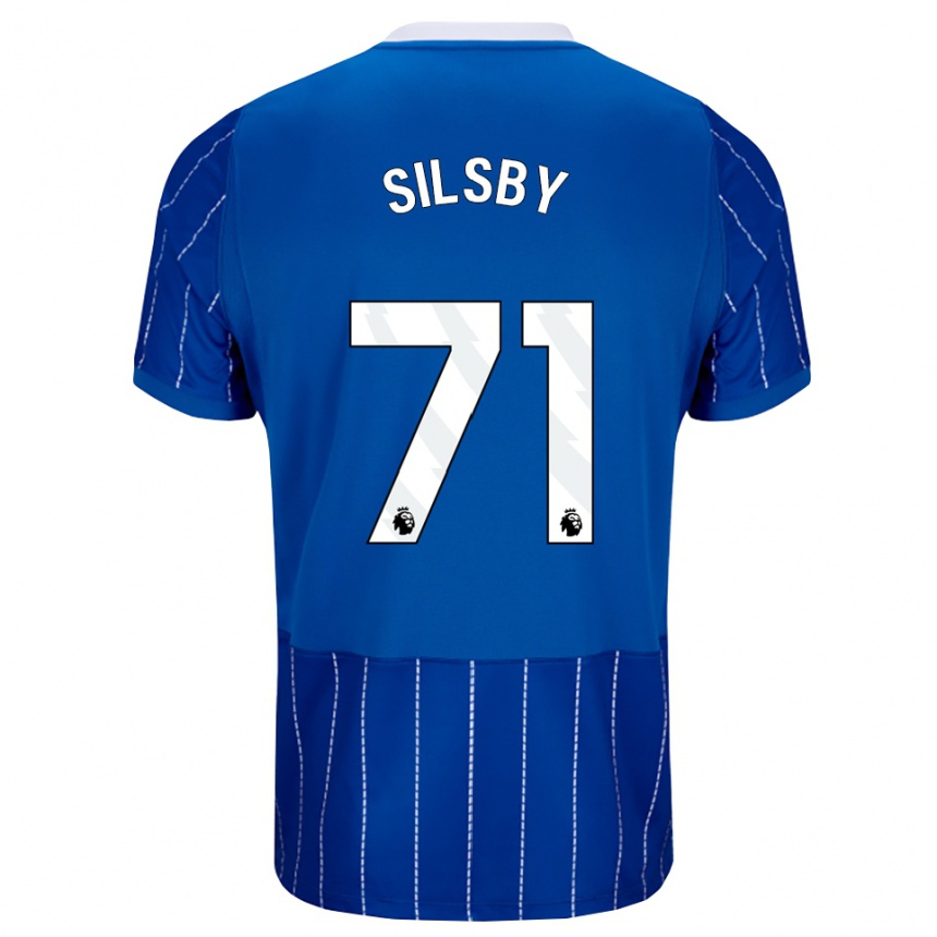 נשים כדורגל Tyler Silsby #71 כחול מדיום לבן ג'רזי ביתית 2026/27