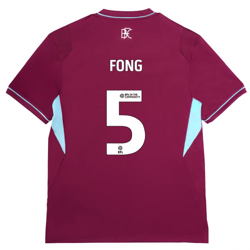 נשים כדורגל Luca Fong #5 בורדו ירוק ג'רזי ביתית 2026/27 נשים כדורגל Luca Fong #5 בורדו ירוק ג'רזי ביתית 2026/27