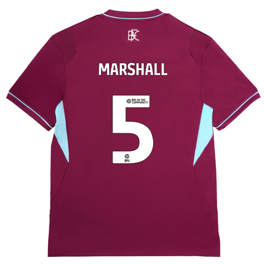 נשים כדורגל Georgia Marshall #5 בורדו ירוק ג'רזי ביתית 2026/27 נשים כדורגל Georgia Marshall #5 בורדו ירוק ג'רזי ביתית 2026/27