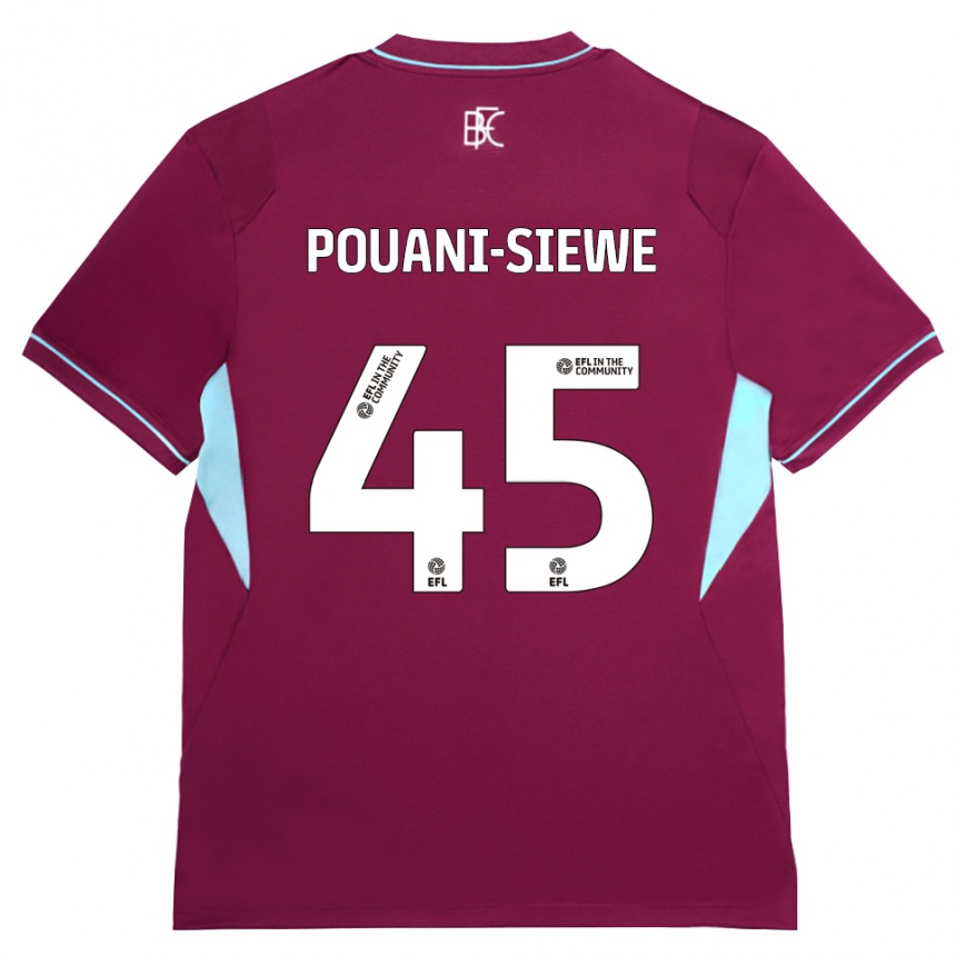 נשים כדורגל Brandon Pouani-Siewe #45 בורדו ירוק ג'רזי ביתית 2026/27