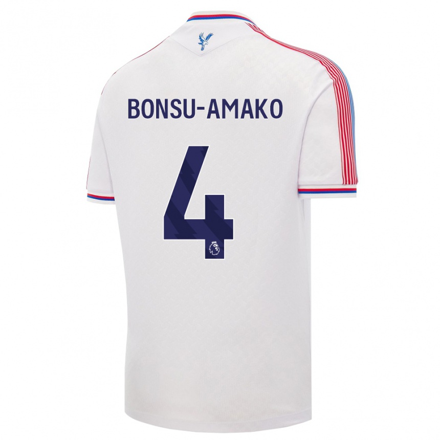 נשים כדורגל Sebastian Bonsu-Amako #4 לבן אדום כחול ג'רזי ביתית 2026/27