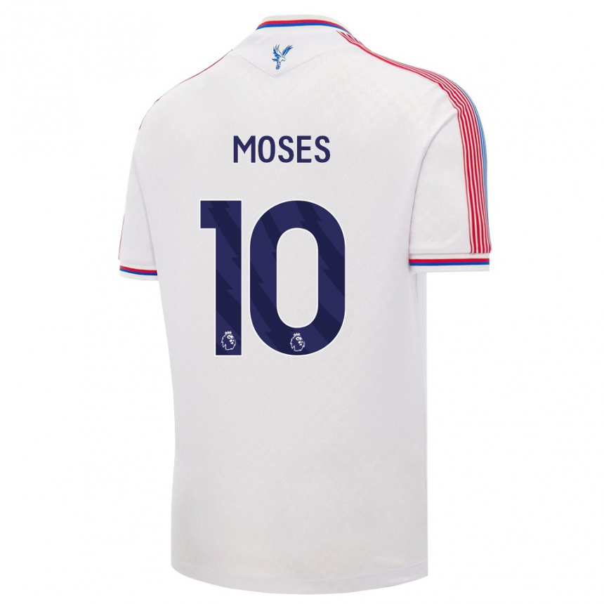 נשים כדורגל Kayden Moses #10 לבן אדום כחול ג'רזי ביתית 2026/27