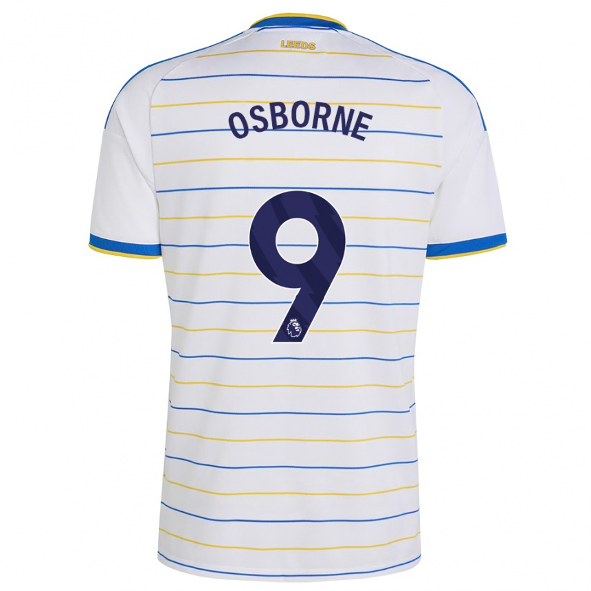 נשים כדורגל Jemimah Osborne #9 אדום צהוב כחול ג'רזי ביתית 2026/27